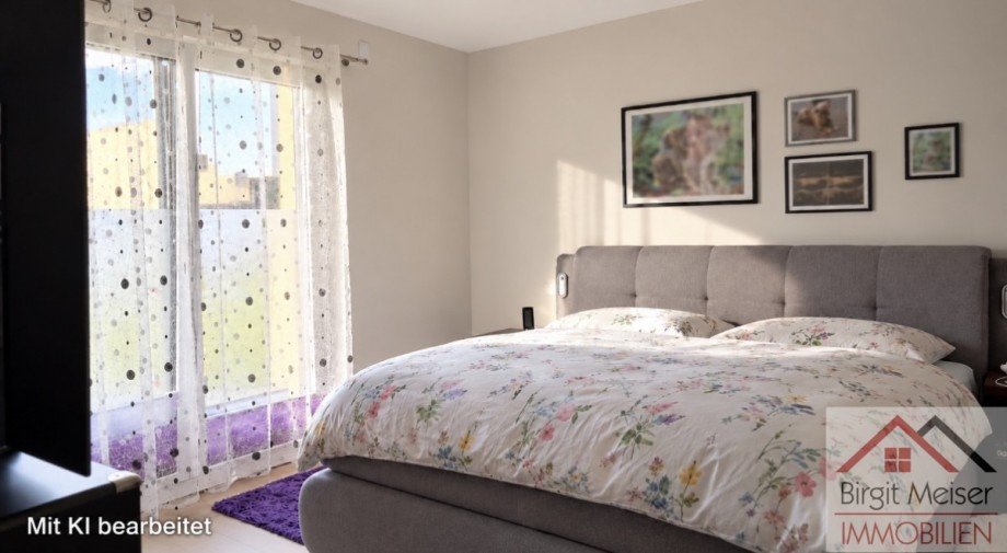 Blick ins Schlafzimmer Wohnung Schwerin