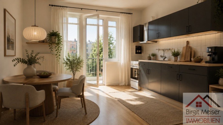 K�che mit Balkonzugang Wohnung Schwerin