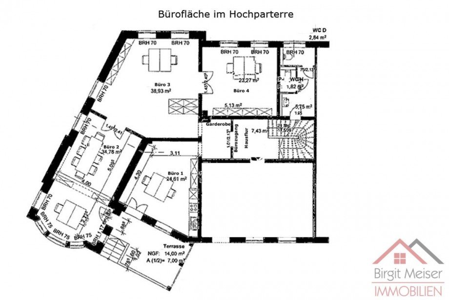 Grundriss-HP B�ro / Praxis Schwerin