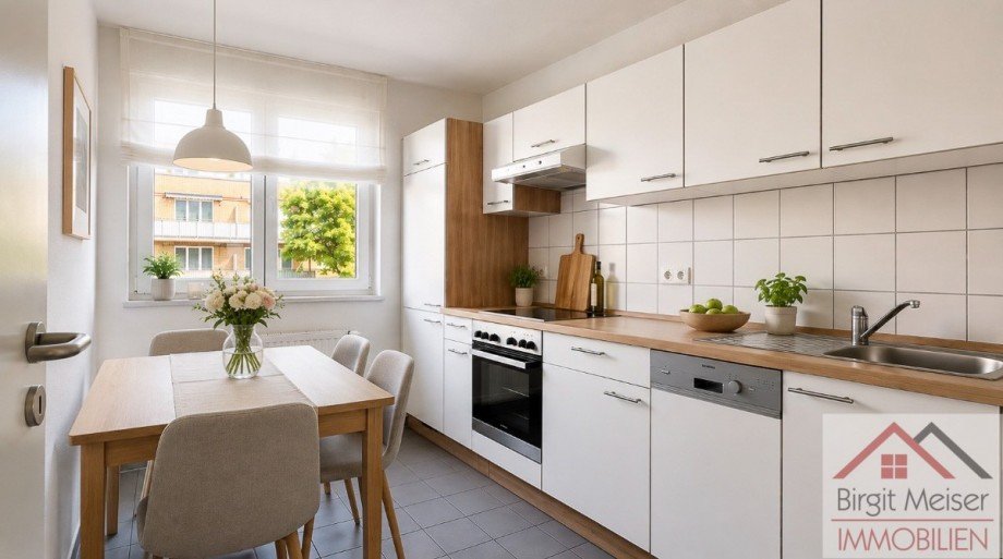 K�che - tlw. virtuell eingerichtet (Essplatz) Wohnung Schwerin