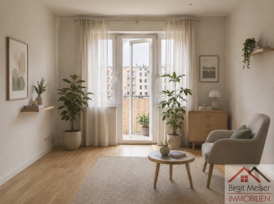 Balkonzimmer Einrichtungsbeispiel Wohnung Schwerin