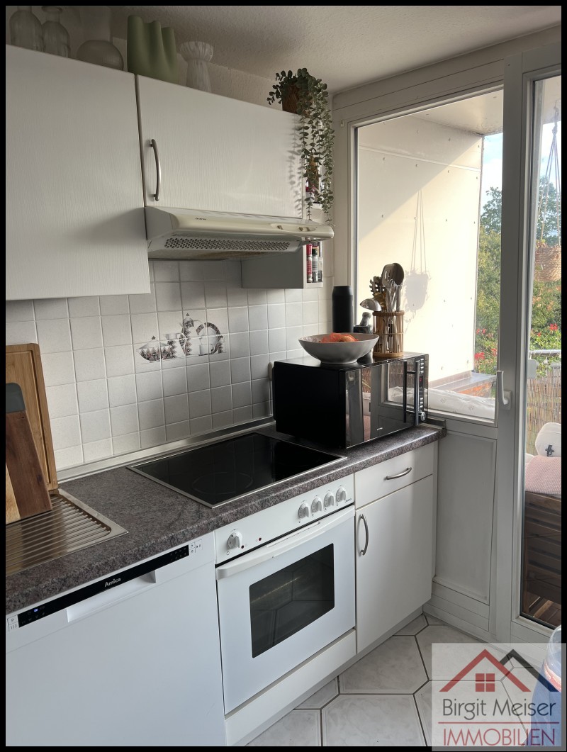 Blick zum Balkon Maisonettewohnung Schwerin