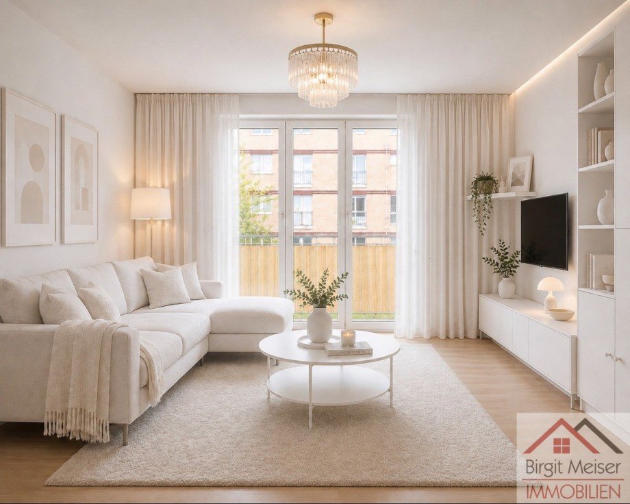 Wohnzimmer - virtuell eingerichtet Wohnung Schwerin