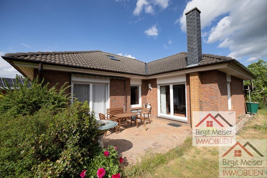 Blick zur Terrasse Einfamilienhaus Bollewick