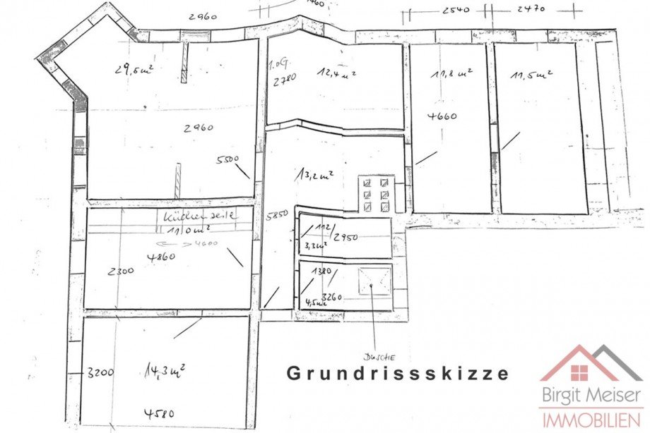 Grundriss Skizze Wohnung Schwerin
