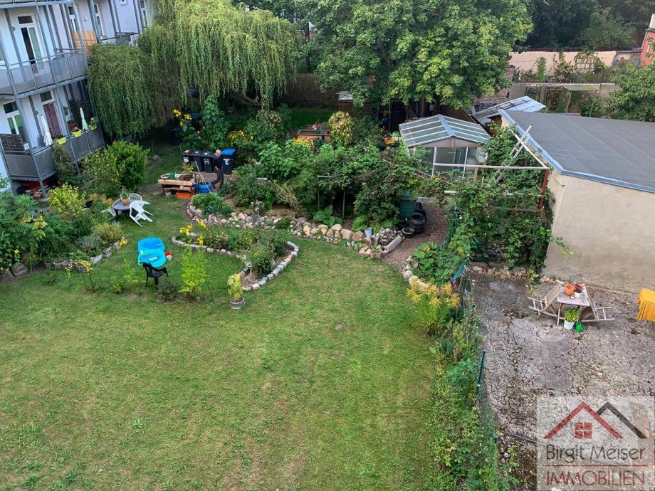 Blick in den Hofbereich Wohnung Schwerin