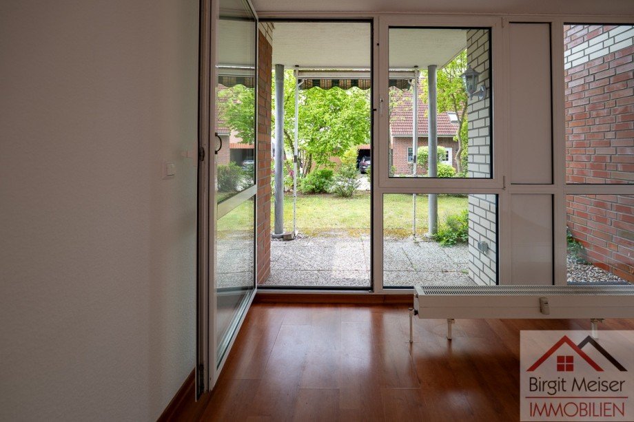 Blick zur Terrasse Wohnung Pampow